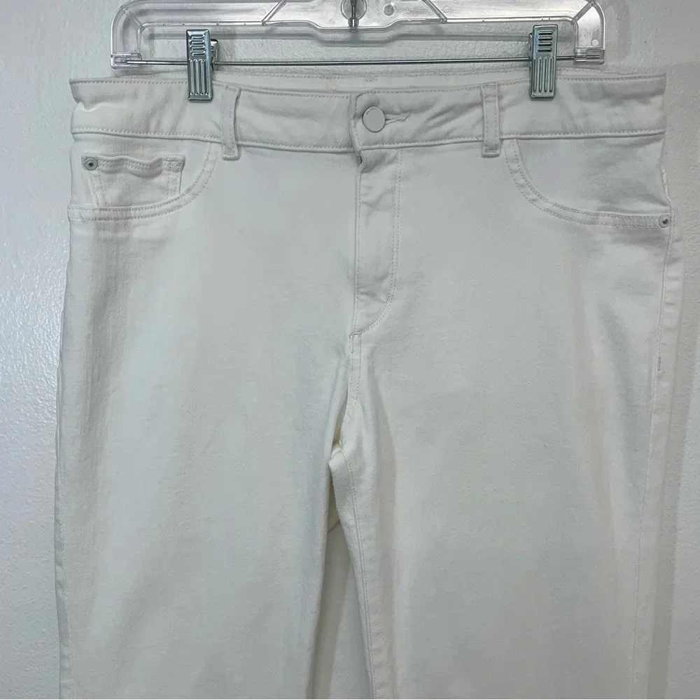 DL1961 Jeans Woman 32‎ White Mara Straight Ankle Instasculpt Stretch Pockets